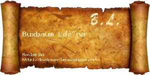 Buxbaum Léna névjegykártya